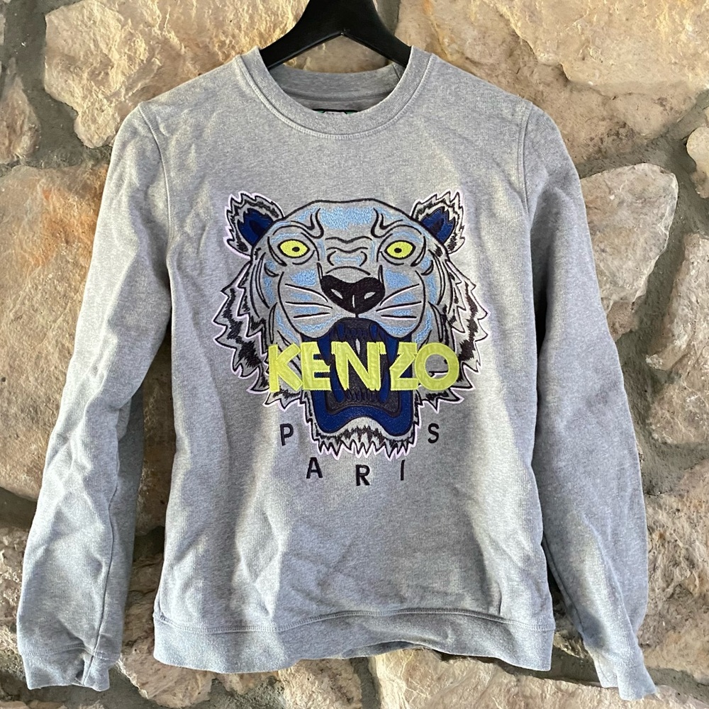 Kenzo: Women’s Gray Tiger Sweatshirt